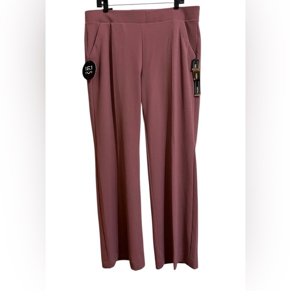 one 5 one Pants - NWT One 5 One Women’s High Rise Pull On Wide Leg Trousers Pants Misty Rose XL